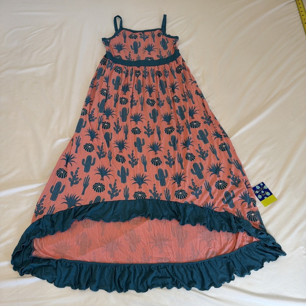 Kickee Pants Bamboo Girl Cactus Hi Lo Maxi Dress Size XXL 14/16 New